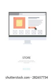Online store , marketplace. Flat design,web design,infographics,business,vector elements. Use for data visualization in website,information stands,on billboards,brochure,flyer,magazine etc.