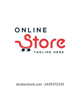 Online Store Minimal Wordmark logo design concept for online retail shop 