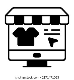 tienda en línea Diseño de conceptos modernos, ilustración vectorial