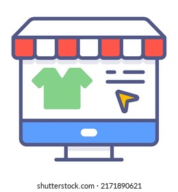 tienda en línea Diseño de conceptos modernos, ilustración vectorial