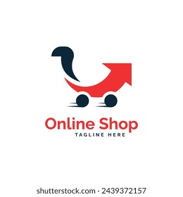 Online Store modern logo design concept for online retail shop