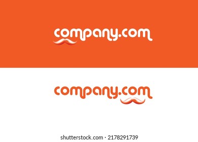 online store name font and a 3d mustache concept