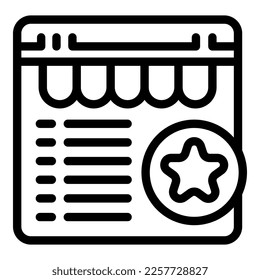 Online store refund icon outline vector. Shipment box. Parcel order