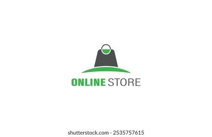 ONLINE STORE VECTOR DESIGN GREEN  BLACK