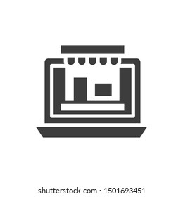 Online Store Vector Glyph Icon. illustration Style.