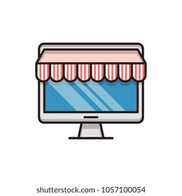 Online store vector icon