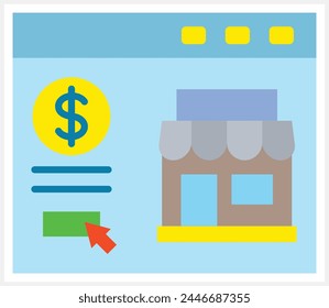 Online Store vector icon. Can be used for printing, mobile and web applications.