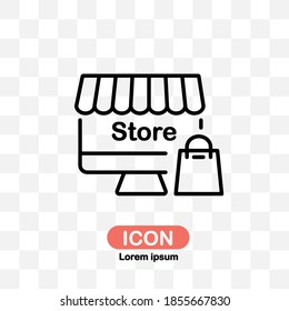 Online store, web store icon vector isolated on white background.