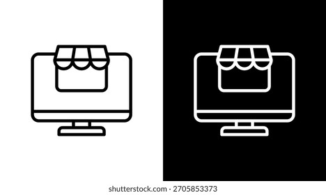 Tienda en línea White Icon Set Design