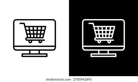 Tienda en línea White Icon Set Design