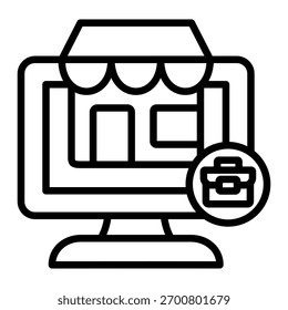 Elemento de icono de tienda en línea para diseño