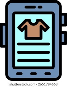 Online Storefront Line Filled Icon Design