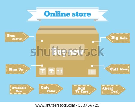 Online store,Vector cartoon business