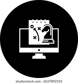 Online Strategy Icon Element For Design