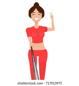 Online stream channel.  Vlogger, video streaming. Vector illustration in a flat style.