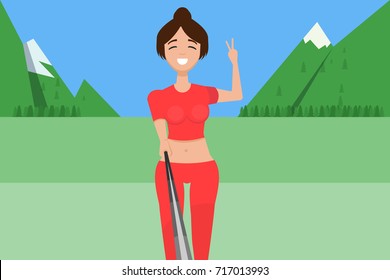Online stream channel.  Vlogger, video streaming. Vector illustration in a flat style.