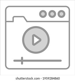 online streaming icon modern illustration