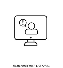 Online streaming. Vector icon isolated on white background.