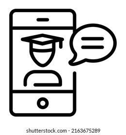 Online student, editable hand drawn vector 

