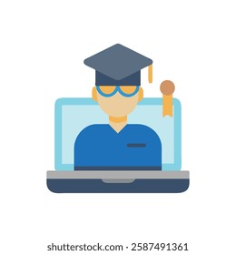 Online Student Icon for Virtual Learning