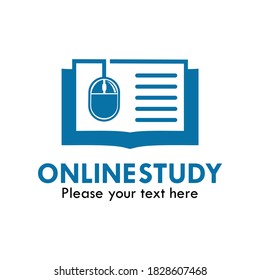Online study logo template illustration