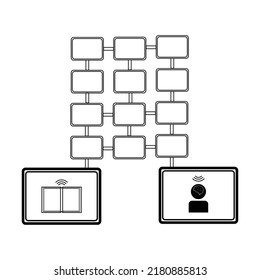 Online-Studienzeichen. Online-Schule und Lehrbuch