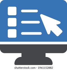 online study vector glyph colour icon