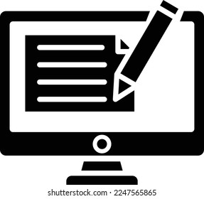 Online study Vector Icon which is suitable for commercial work and easily modify or edit it

