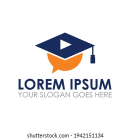 online study vector , university logo