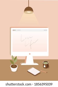 online study workspace computer style