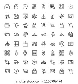 Online supermarket flat icon set. Single high quality outline symbol of info for web design or mobile app. Thin line signs for design logo, visit card, etc. Outline logo of graphic online supermarket
