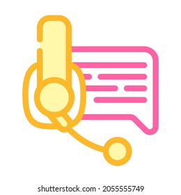 online support advice color icon vector. online support advice sign. isolated symbol illustration