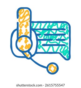 online support advice doodle icon sketch vector. online support advice sign. isolated symbol illustration