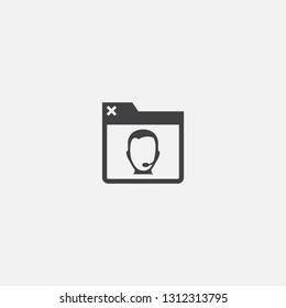online support base icon. Simple sign illustration. online support symbol design. Can be used for web, print and mobile