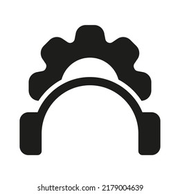 Online support or chatbot concept. Technical support icon vector illustration. 