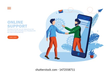 online support for customer service vector illustration concept