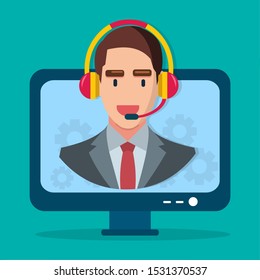 online support customer service vector illustration symbol