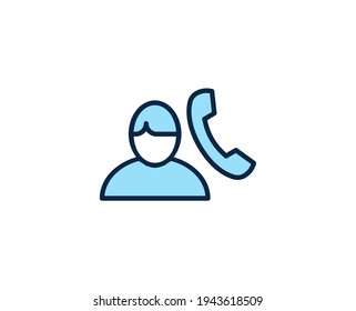 Online support flat icon. Thin line signs for design logo, visit card, etc. Single high-quality outline symbol for web design or mobile app. Marketing outline pictogram.