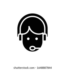 Online Support Glyph Icon. vector illustration. EPS 10