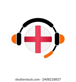 Online support icon, Call service center, operator, england translate,  Headphone icon