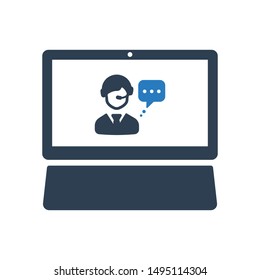 Online Support Icon, Customer support, call center icon