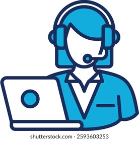 Online Support Icon Element For Design