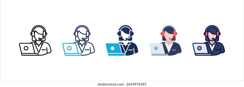 Elemento de icono de Asistencia en línea para el diseño