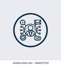 online support icon isolated on white background from tech support collection. online support icon trendy and modern online support symbol for logo, web, app,