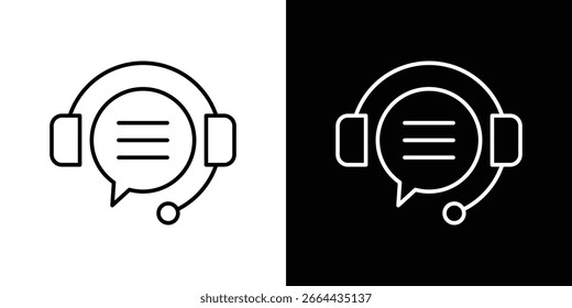 Icono de Asistencia en línea en Formas de línea, Ilustración vectorial de diseño de línea delgada
