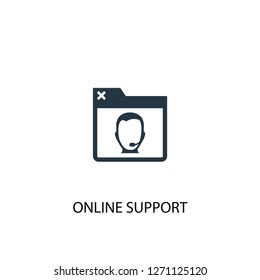 online support icon. Simple element illustration. online support concept symbol design. Can be used for web and mobile.