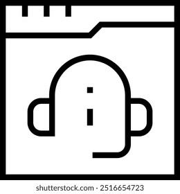 ícone suporte on-line. Design de estilo linear fino isolado em fundo branco