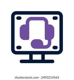 online support icon. vector dual tone icon for your website, mobile, presentation, and logo design.