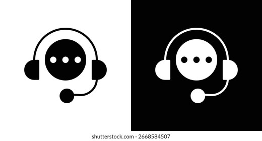 Icono de Asistencia en línea, icono plano de Vector. Ilustración plana.