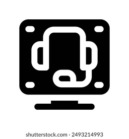 online support icon. vector glyph icon for your website, mobile, presentation, and logo design.